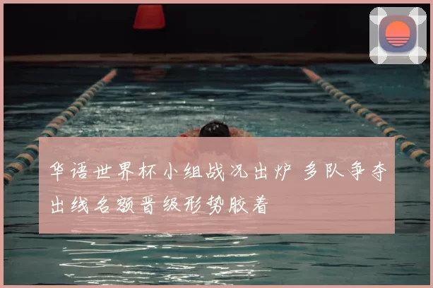 华语世界杯小组战况出炉 多队争夺出线名额晋级形势胶着